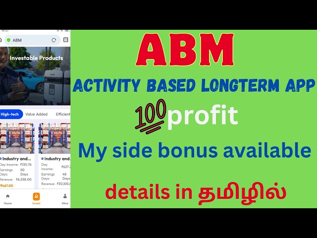 ABM activity based longterm app full details in tamil | #newlongtimeearningapp