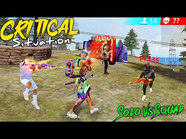 Critical Situation 😱 Worst Ending? Op Solo Vs Squad Gameplay 🤩 Free Fire