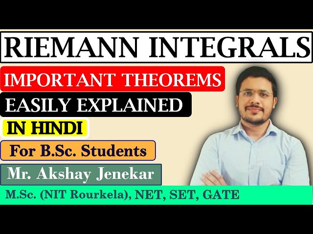 Riemann Integrability | Necessary & Sufficient Conditions | Important Theorems | B.Sc. Mathematics