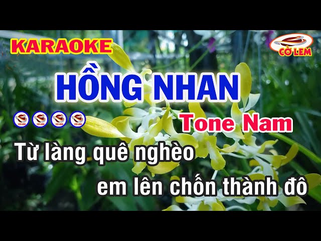 Hồng Nhan Karaoke | Tone Nam | Dễ Hát | Nhạc Sống Kiều Nương 2022