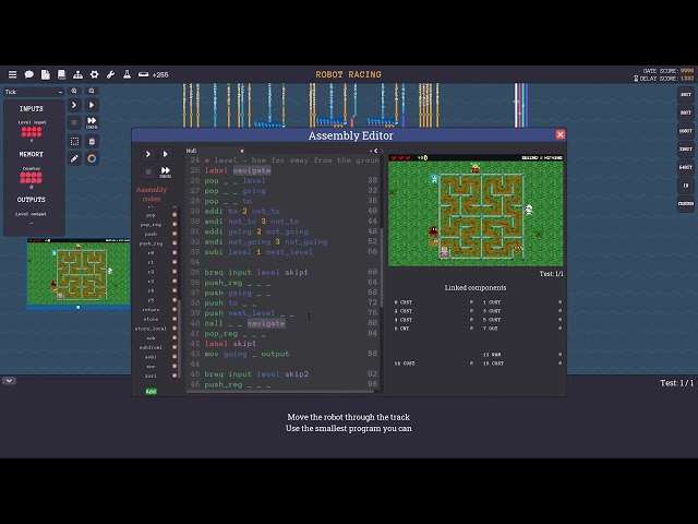 Robot Racing Assembly - Turing Complete