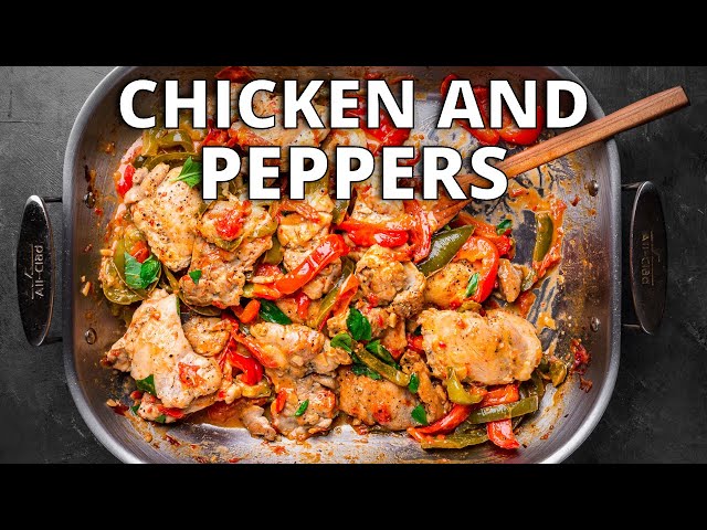 Easy Boneless Chicken Thighs and Peppers