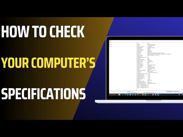 How to Check Your PC Specifications