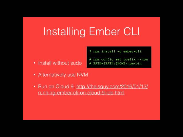 Introduction to Ember - JavaScript LA - January 27, 2016