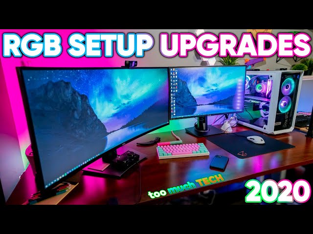 2020 GAMING SETUP TOUR! NEW ASUS MONITOR! PC UPGRADES +RGB!!