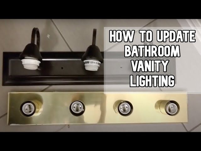 How to replace and upgrade bathroom vanity lighting DIY video #bathroomrenovation #lighting #vanity