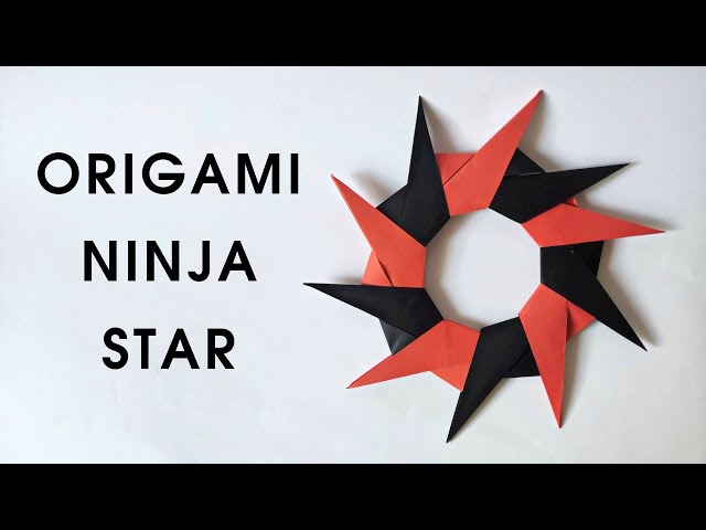Origami SHURIKEN ( 10 modules ) | How to make a paper ninja star