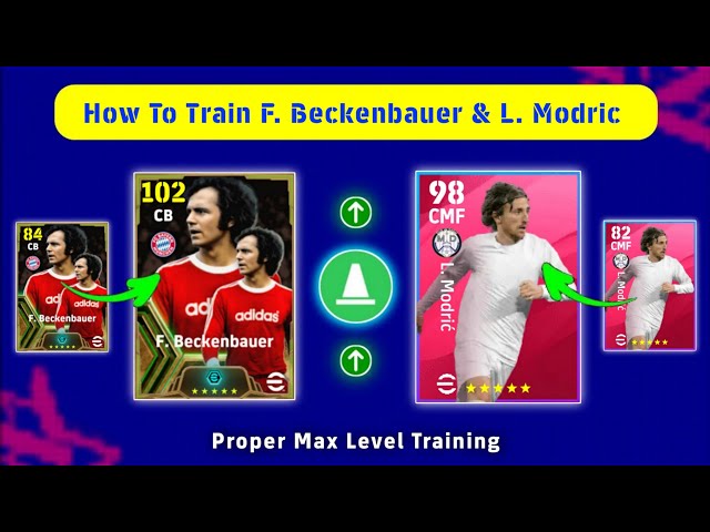 How To Train 102 Rated Epic F. Beckenbauer & 98 Rated Iconic L. Modric In eFootball 2024 Mobile
