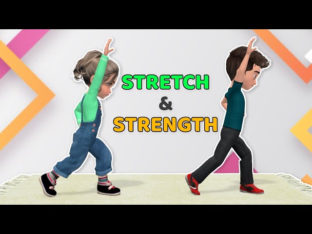 15-MIN FULL BODY KIDS WORKOUT - STRETCH & STRENGTH