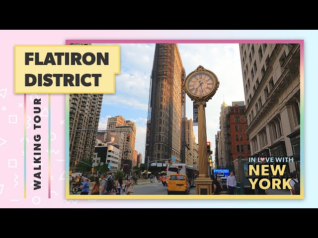 Flatiron District Walking Tour 2022 - Madison Square Park, Flatiron Building, Street Clock & More 🌺