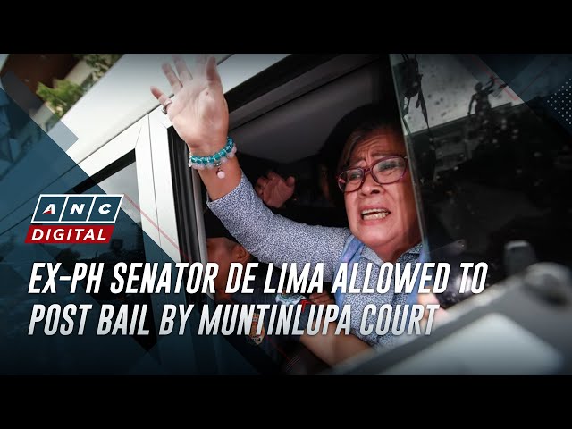 Ex-PH senator De Lima allowed to post bail by Muntinlupa court | ANC