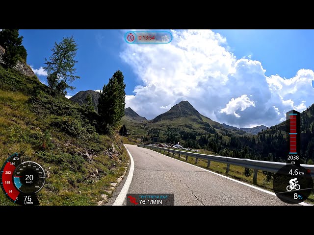 Ultimate Indoor Cycling Workout Italy Alps to Austria Garmin 4K Video