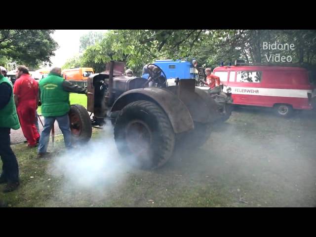Start Deutz Traktor - old engine start