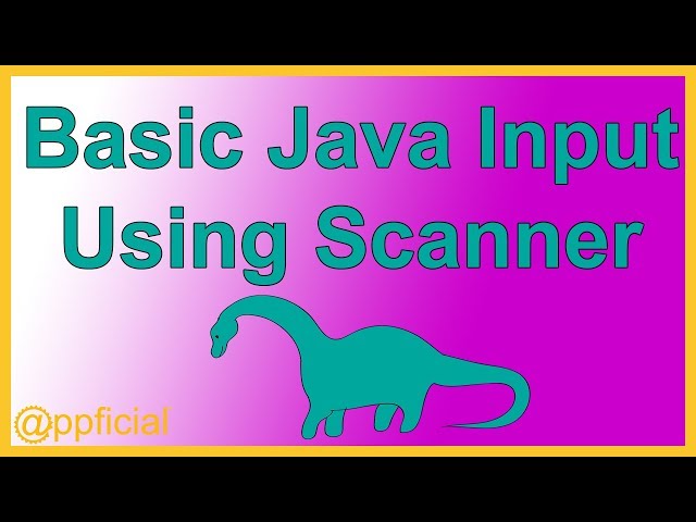 Basic Java Input using Scanner methods next and nextInt - Java Tutorial - Appficial