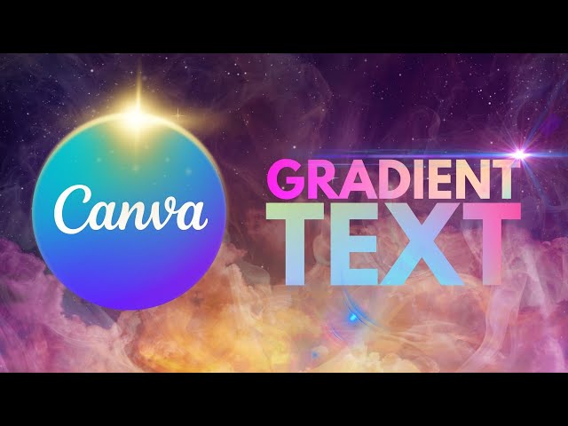 Easy Canva Gradient Text Effect