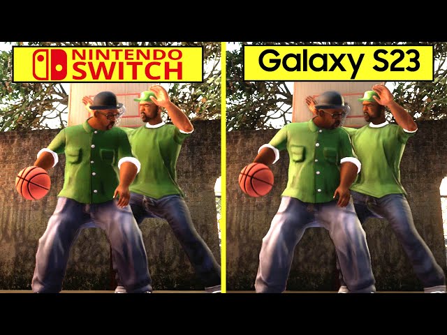 GTA: San Andreas The Definitive Edition Samsung  Galaxy S23 vs Nintendo Switch Graphics Comparison