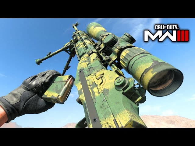 CoD 4 Heat Mission Loadout - M249 SAW & M21 Sniper Gunplay - Modern Warfare 3 Multiplayer Gameplay