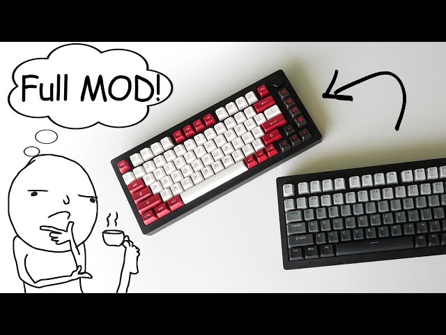 Don't mod your keyboard before watching this! Mod and no mod mechanical keyboard comparison!