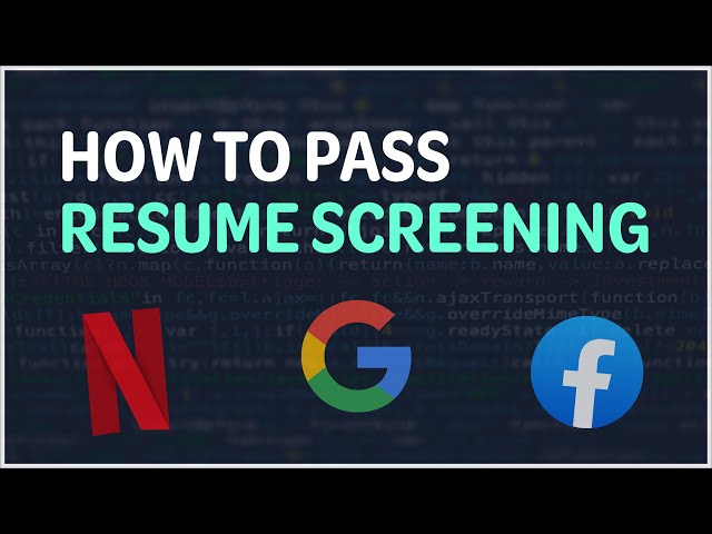 How to Pass Resume Screening for Software Engineering