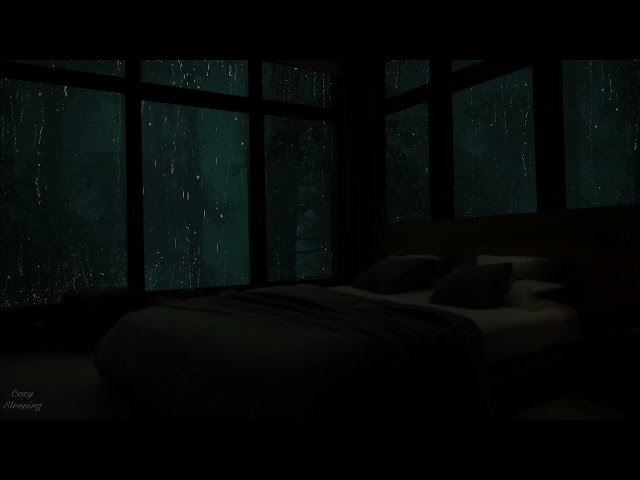 Lie down while Indulge in night rainy ambience ' [ After that sleep peacefully immediately ]