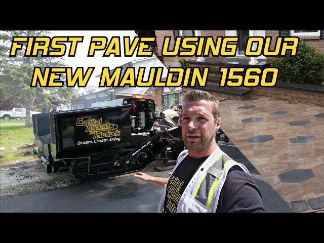 Using our NEW Mauldin 1560 Paver for the first time - 5 driveway paves & interlock project