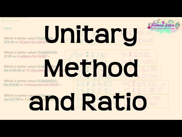 Unitary Method and Ratio | Revision for Maths GCSE and IGCSE   HD 1080p