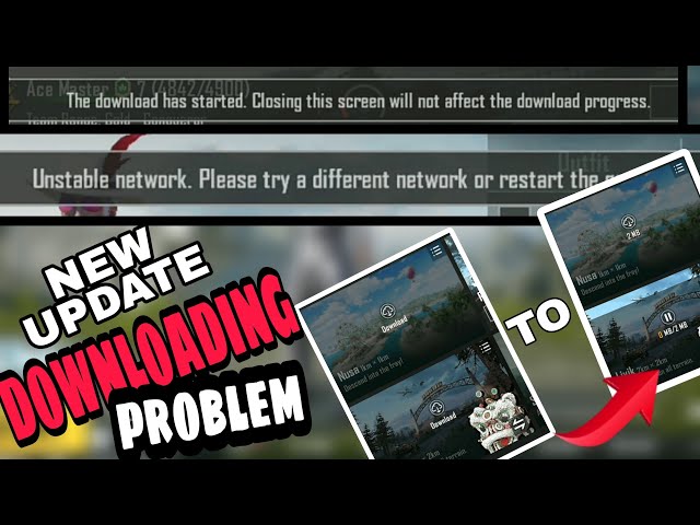 the download has started closing this screen will not affect the download progress pubg
