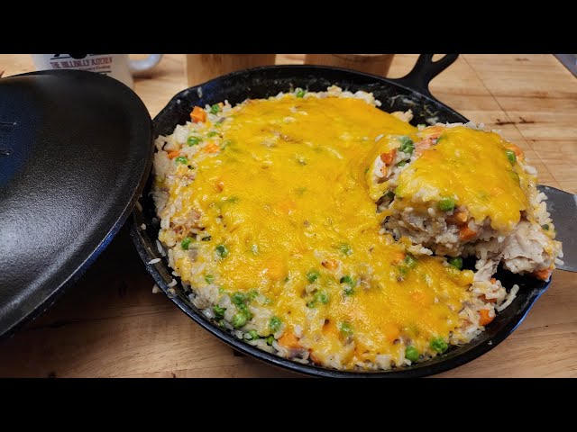 Creamy Cheesy Chicken and Rice Skillet Casserole – 1 Pot Dinner in 30 Minutes –The Hillbilly Kitchen