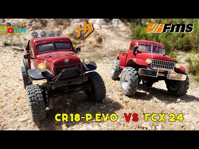 FMS FCX24 Power Wagon VS Hobby Plus CR18P EVO HARVEST | Comparison Test | Cars Trucks 4 Fun