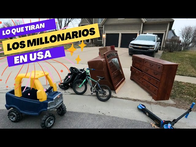 😱 Buenos Muebles / LO QUE TIRAN EN USA LOS MILLONARIOS / Cristian Con d / VENTA DE GARAGE EN USA
