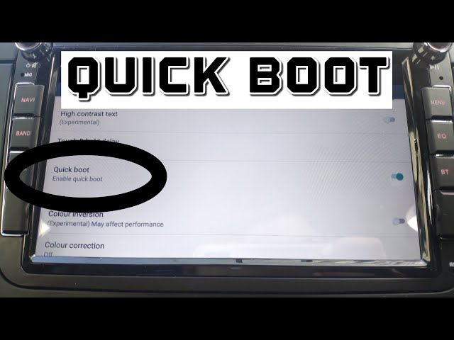 Quick boot Android headunit