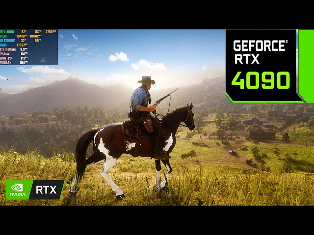 Red Dead Redemption 2 : RTX 4090 24GB + i9 13900K ( 4K Maximum Settings RTX ON / DLSS ON )