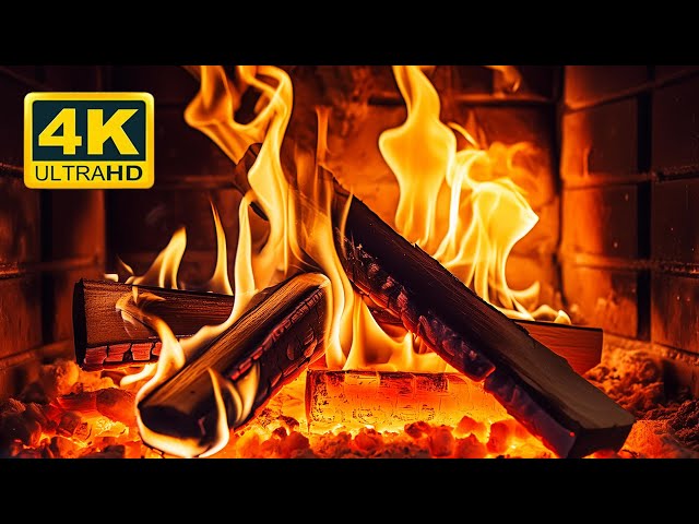 🔥 Cozy Fireplace 4K (12 HOURS). Fireplace with Crackling Fire Sounds. Crackling Fireplace 4K ASMR