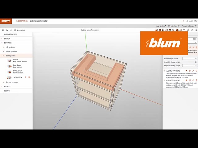 Cabinet Configurator – Planning a sink cabinet with MERIVOBOX | Blum