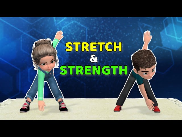 FULL BODY KIDS WORKOUT - STRETCH & STRENGTH