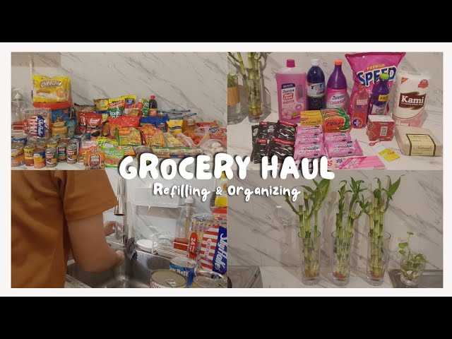 Grocery Haul | Refilling and Organizing in My Tiny Kitchen🏡