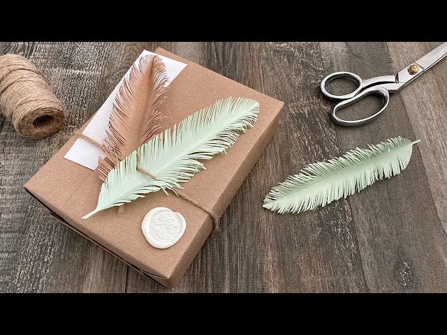 Paper Feathers Gift Wrapping | Paper Craft Ideas