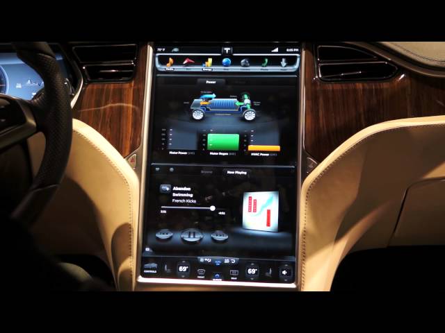 Tesla Model S Nvidia Tegra 2 demo at CES 2012!