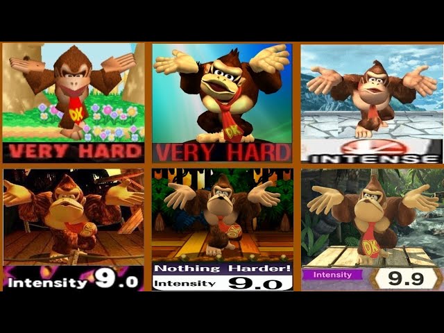 All Super Smash Bros. Classic Modes (64 to Ultimate) with Donkey Kong (Hardest Difficulty)