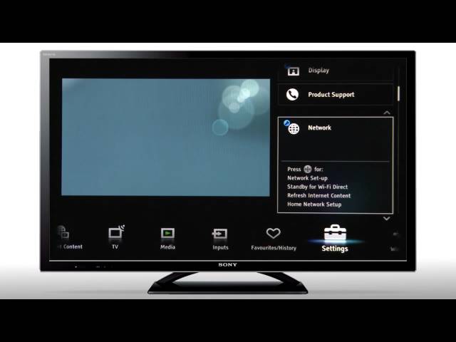 How to connect your BRAVIA to a wireless (Wi-Fi) network