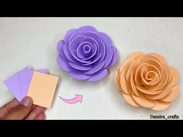 How to Make Foam Rose Flower? DIY Foam Flower. #diy #crafts