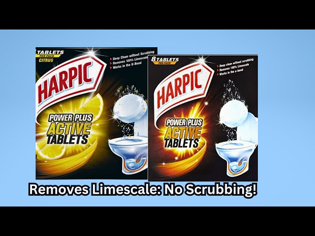 Harpic Power Plus Tablets Removes Limescale with No Scrubbing