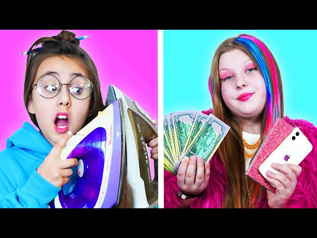 Rich Girl VS Poor Girl in the School || Funny moments with friends