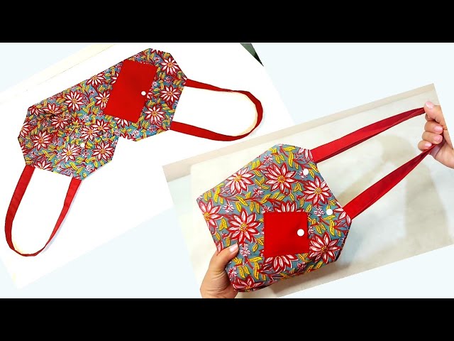 Just a Piece of Fabric Make A Bag Easier and Faster Technique 💖 Great Sewing Tutorial #diybag
