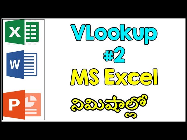 Excel VLookup Explanation in telugu | Excel Basics in telugu | 7Hills | Simple explanation √©®™