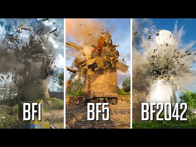Battlefield Destruction Comparison: Battlefield 1 / Battlefield 5 / Battlefield 2042