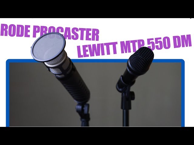 Dynamic mic shootout: $120 Lewitt MTP 550 DM and $220 Rode Procaster