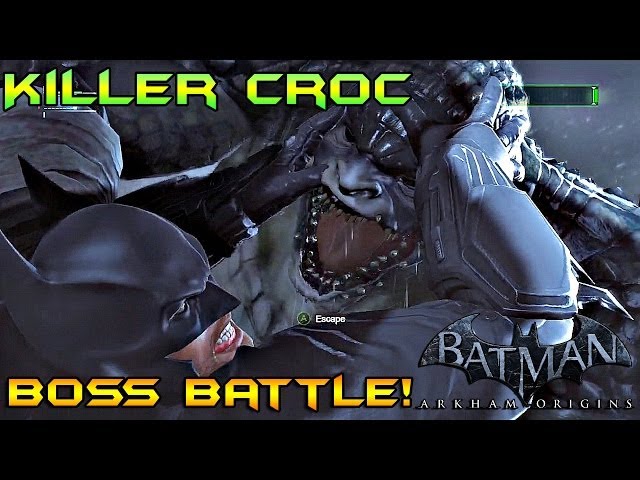 Batman Arkham Origins: Killer Croc Boss Battle!