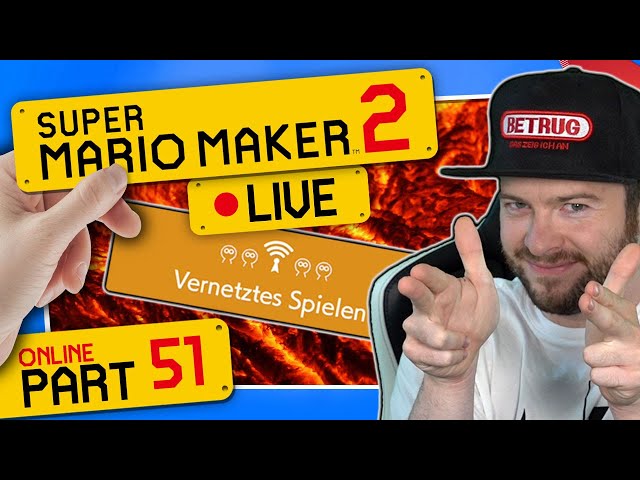 🔴 SUPER MARIO MAKER 2 ONLINE 👷 #51: Versalztes Laggen vor Kinobesuch!