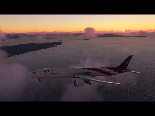 Thai Airways B787 / Bangkok, Thailand to Chubu, Nagoya Japan / Microsoft Flight Simulator / 4K
